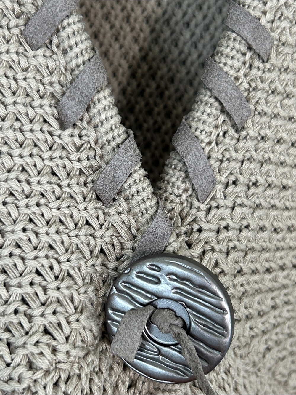 Ruby Rd. Woman Cream Textured Knit Top with Branded Tag - Picture 4 of 7